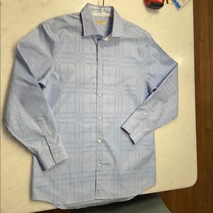 Burberry like new Light Blue 16 1/2 34/35 sleeve dress/casual shirt